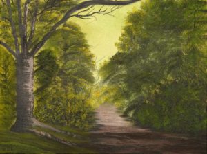 Mystik des Waldes - Bob-Ross Technik auf Leinwand - 45 x 60 cm
