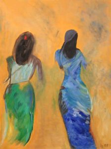 Tanzende Frauen - Acryl auf Leinwand - 60 x 80 cm
