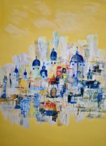 Impressionen aus Salzburg - Acryl auf Leinwand - 50 x 70 cm